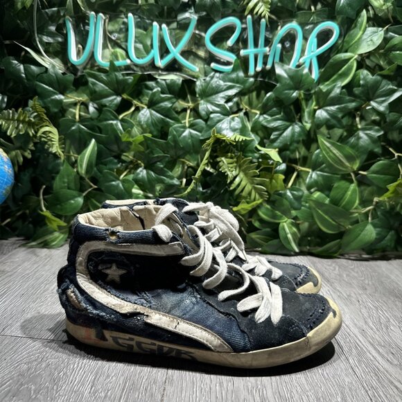 Golden Goose Slide Hi-Top Denim Sneakers Size 37 Women’s...